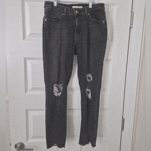 Levi's Black Distressed Skinny Jeans